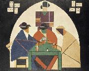 Theo van Doesburg The Cardplayers. oil painting